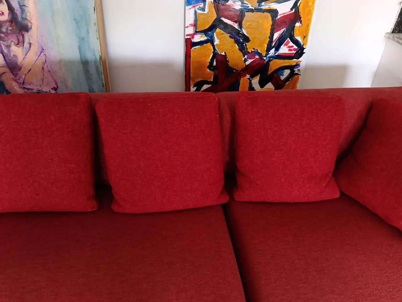 B&B ITALIA sofa SOLO 246 MAXALTO in red material cotton, 2000s 32