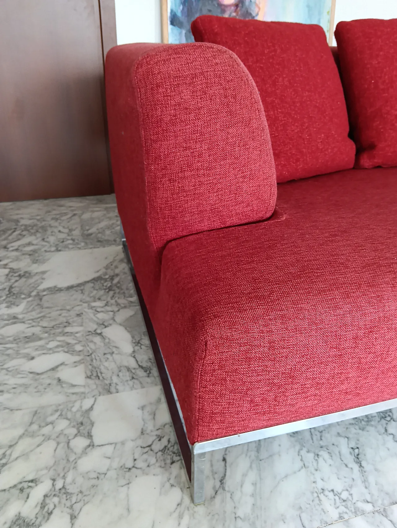 B&B ITALIA sofa SOLO 246 MAXALTO in red material cotton, 2000s 34