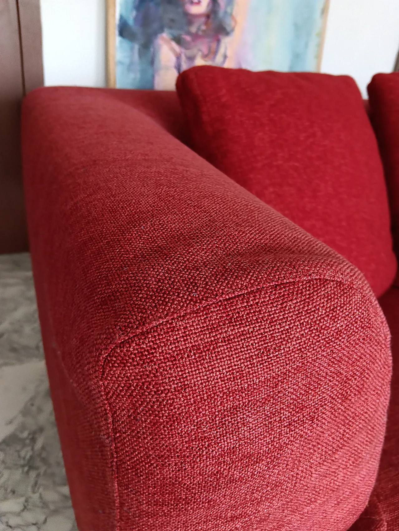 B&B ITALIA sofa SOLO 246 MAXALTO in red material cotton, 2000s 35