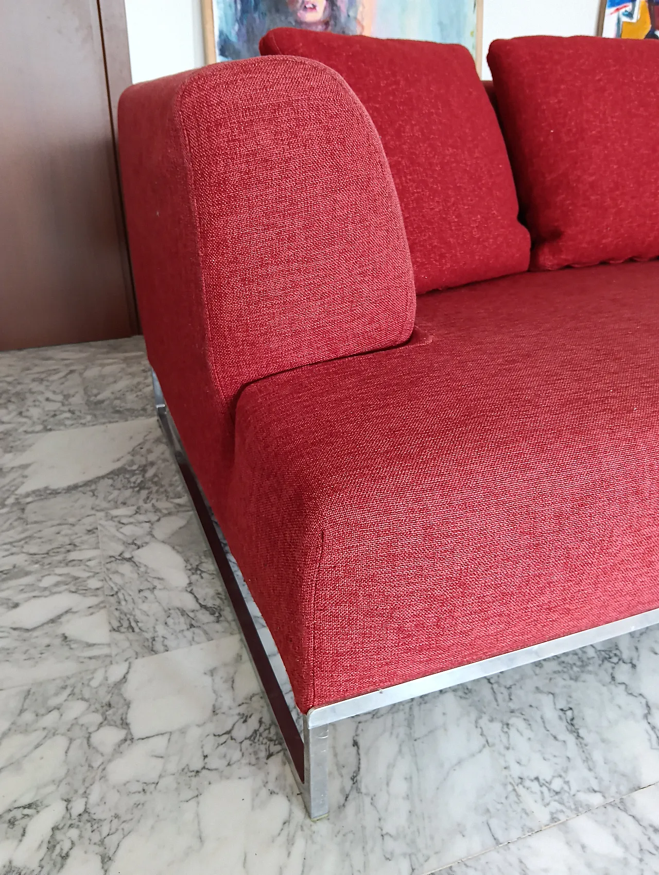 B&B ITALIA sofa SOLO 246 MAXALTO in red material cotton, 2000s 37