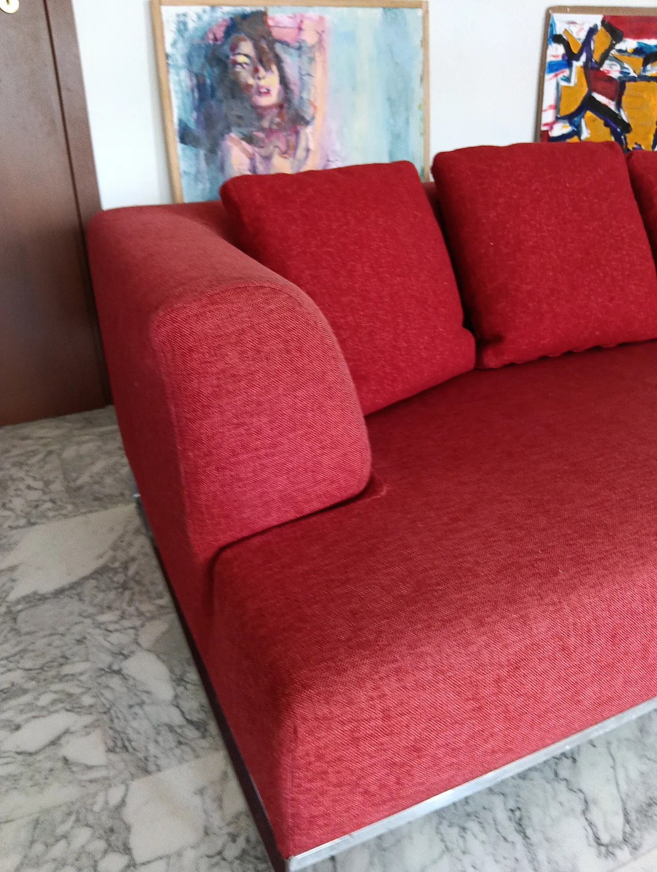 B&B ITALIA sofa SOLO 246 MAXALTO in red material cotton, 2000s 38
