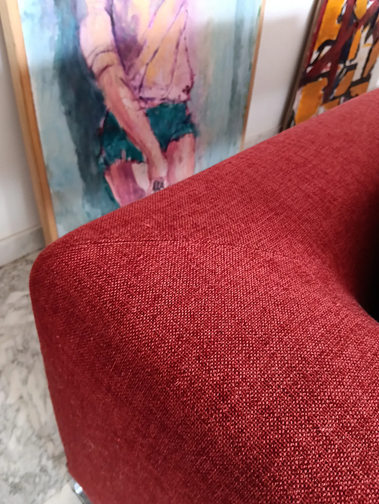 B&B ITALIA sofa SOLO 246 MAXALTO in red material cotton, 2000s 40