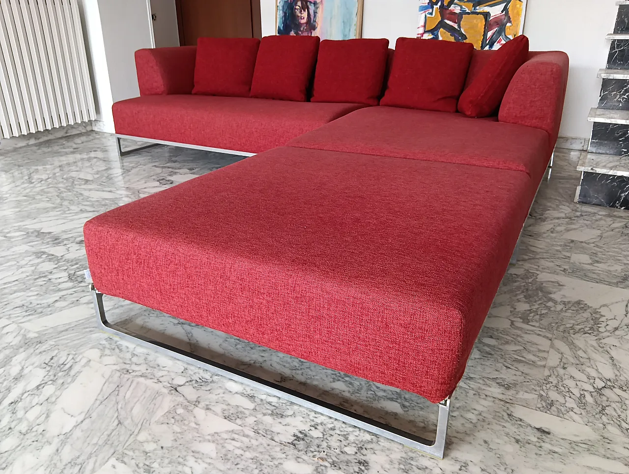 B&B ITALIA sofa SOLO 246 MAXALTO in red material cotton, 2000s 73
