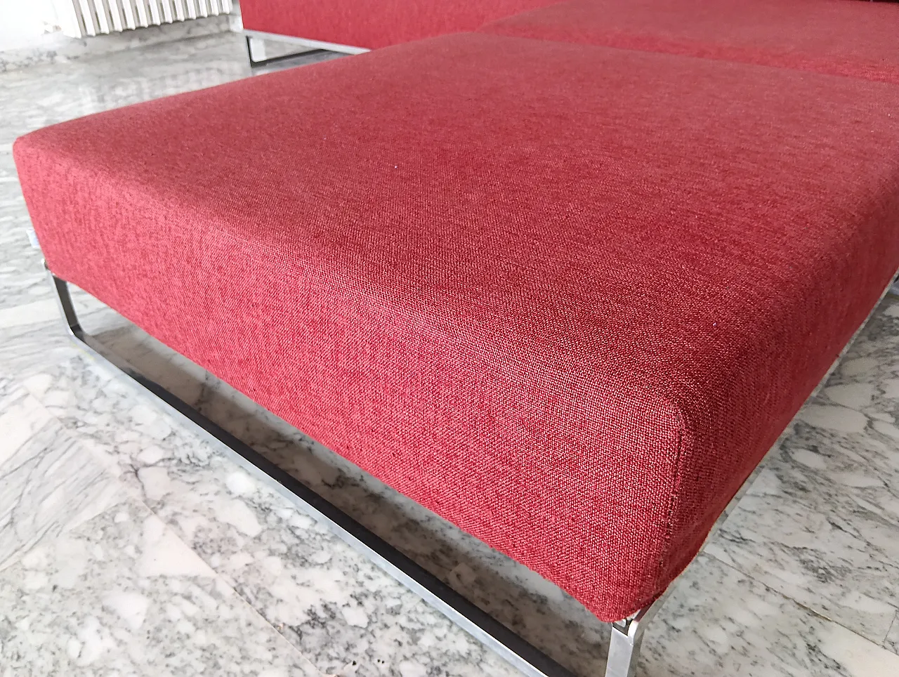 B&B ITALIA sofa SOLO 246 MAXALTO in red material cotton, 2000s 75