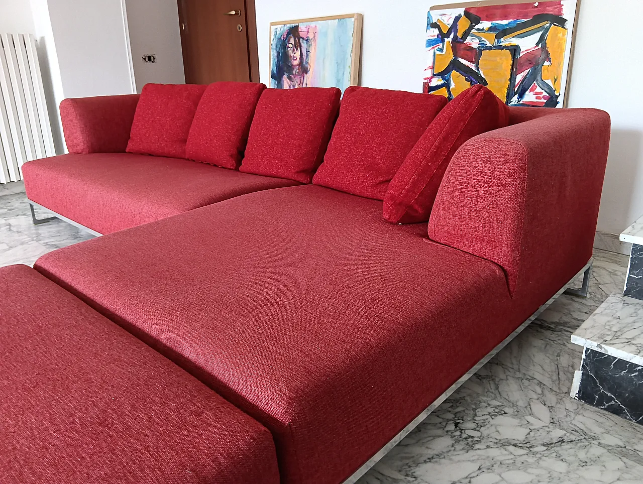 B&B ITALIA sofa SOLO 246 MAXALTO in red material cotton, 2000s 78