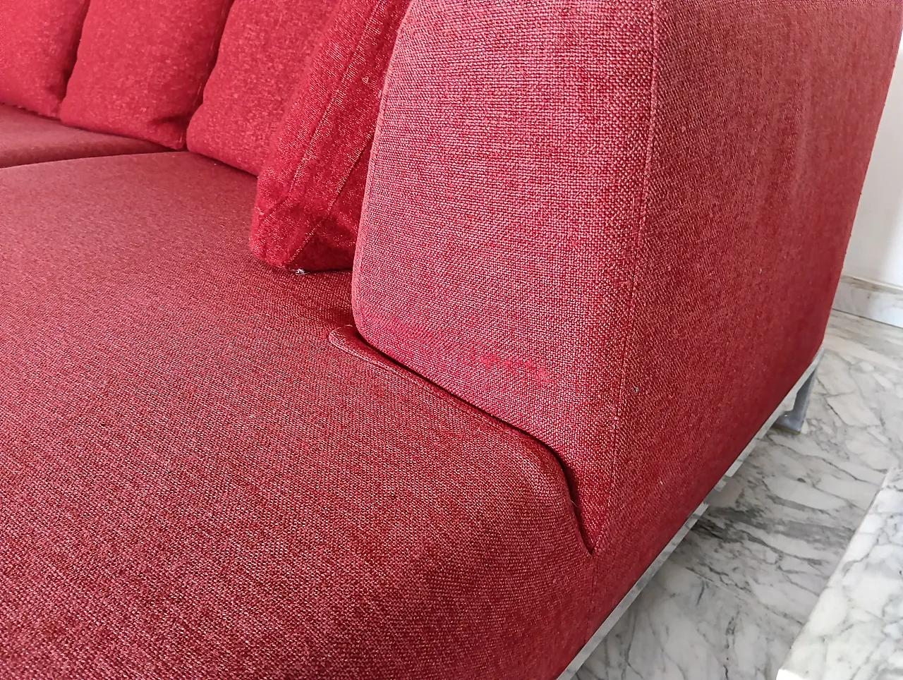 B&B ITALIA sofa SOLO 246 MAXALTO in red material cotton, 2000s 79