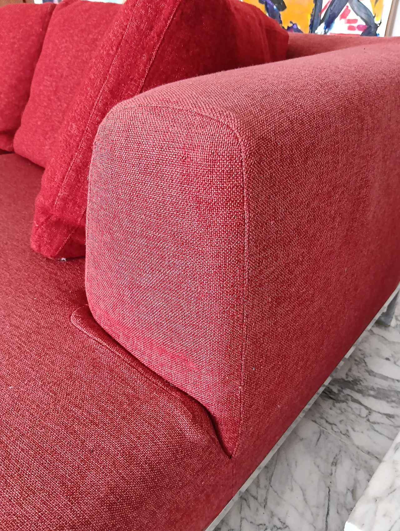B&B ITALIA sofa SOLO 246 MAXALTO in red material cotton, 2000s 81