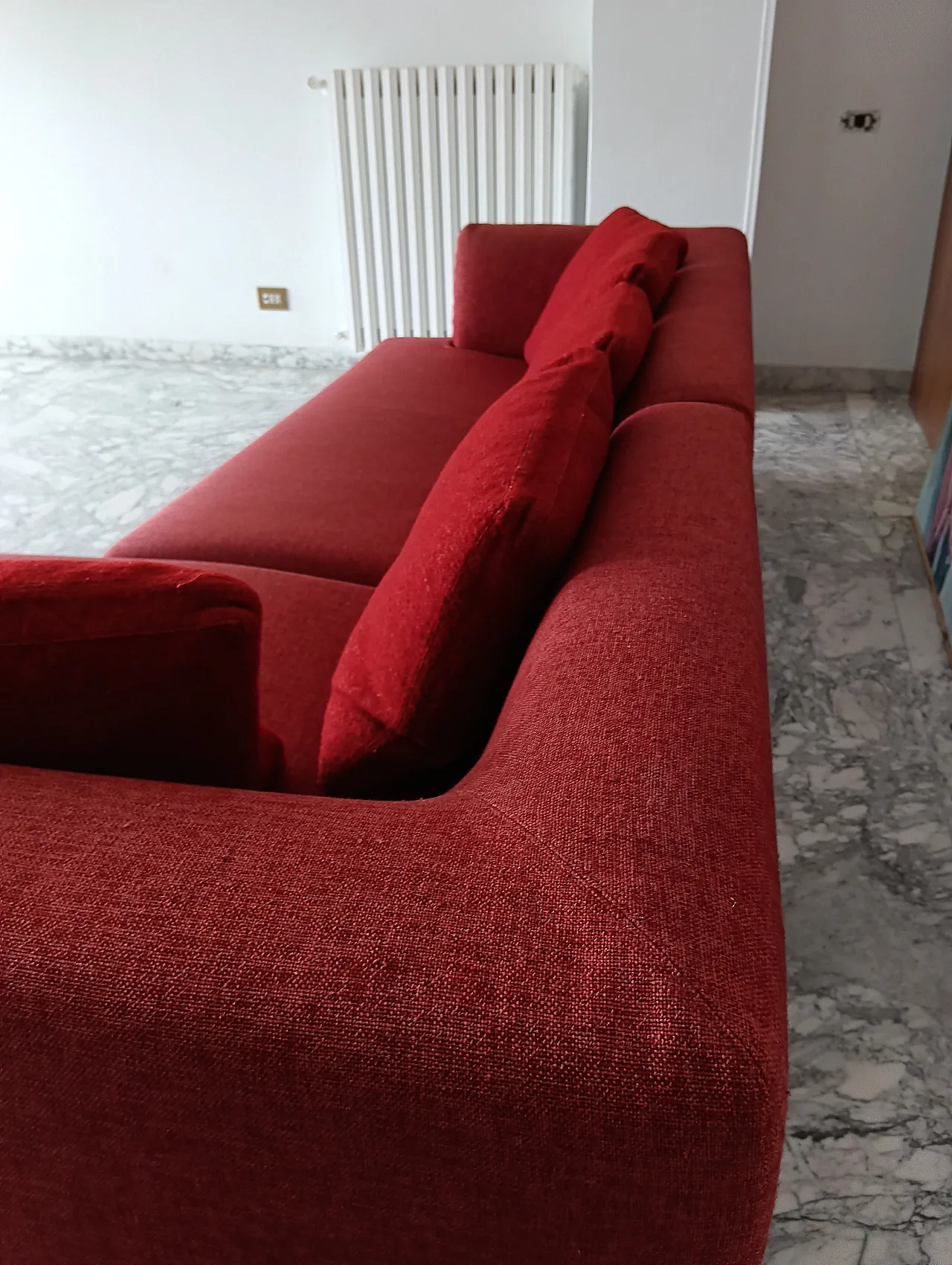 B&B ITALIA sofa SOLO 246 MAXALTO in red material cotton, 2000s 90