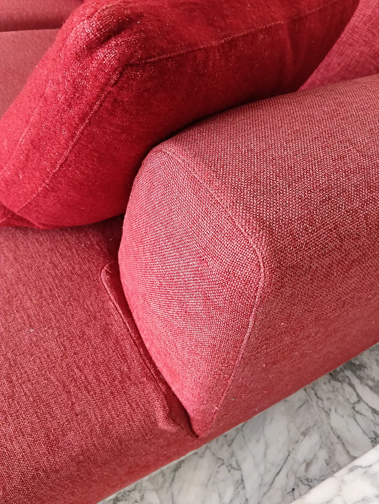B&B ITALIA sofa SOLO 246 MAXALTO in red material cotton, 2000s 93