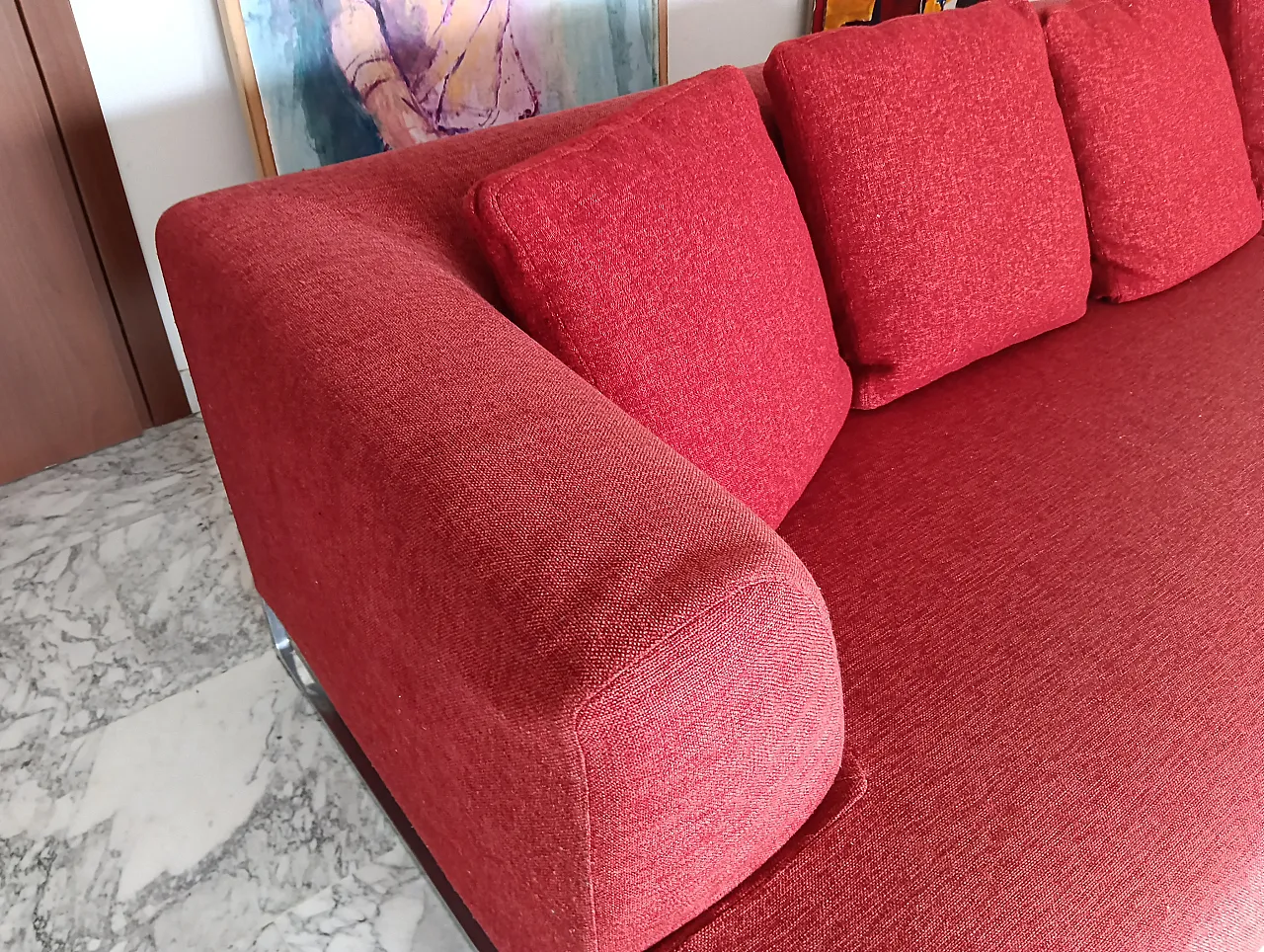 B&B ITALIA sofa SOLO 246 MAXALTO in red material cotton, 2000s 97