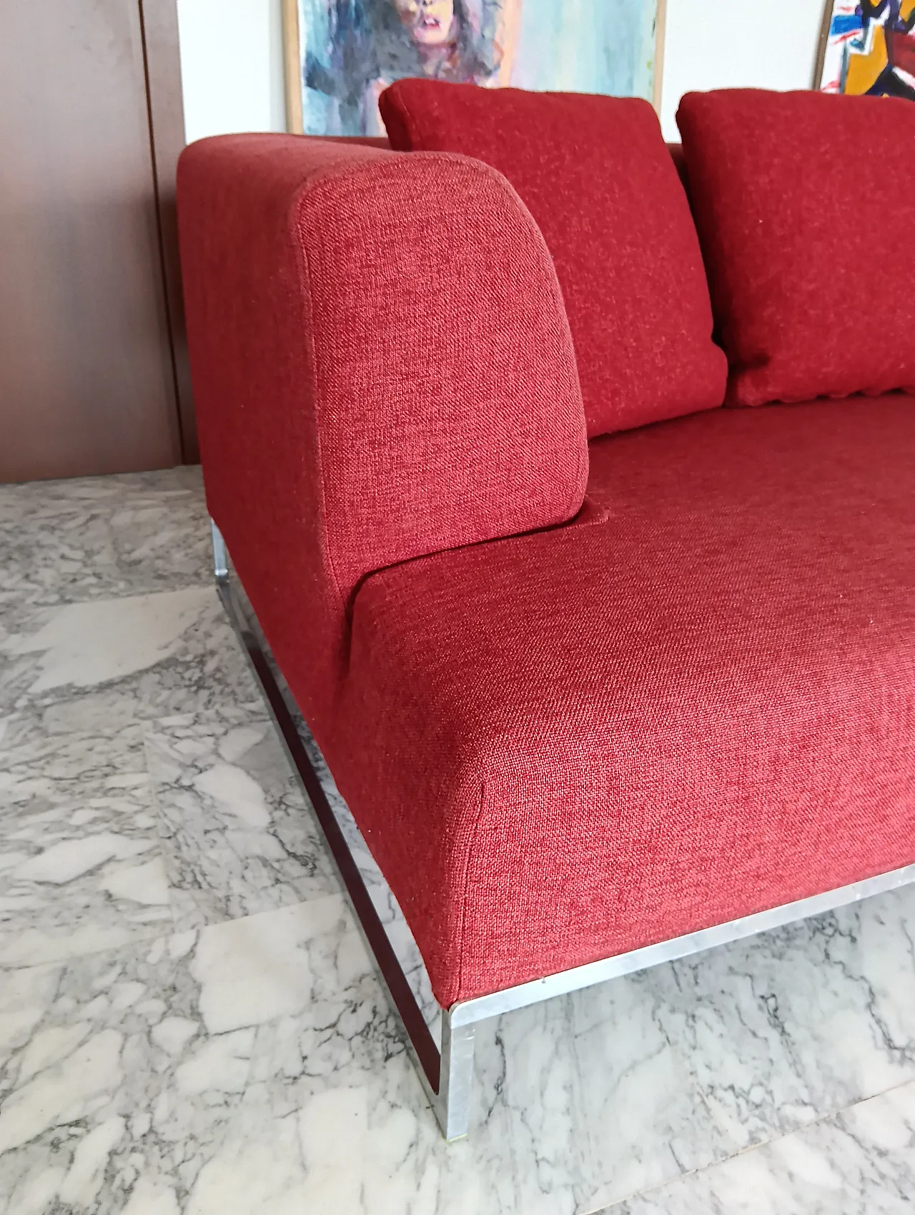 B&B ITALIA sofa SOLO 246 MAXALTO in red material cotton, 2000s 99