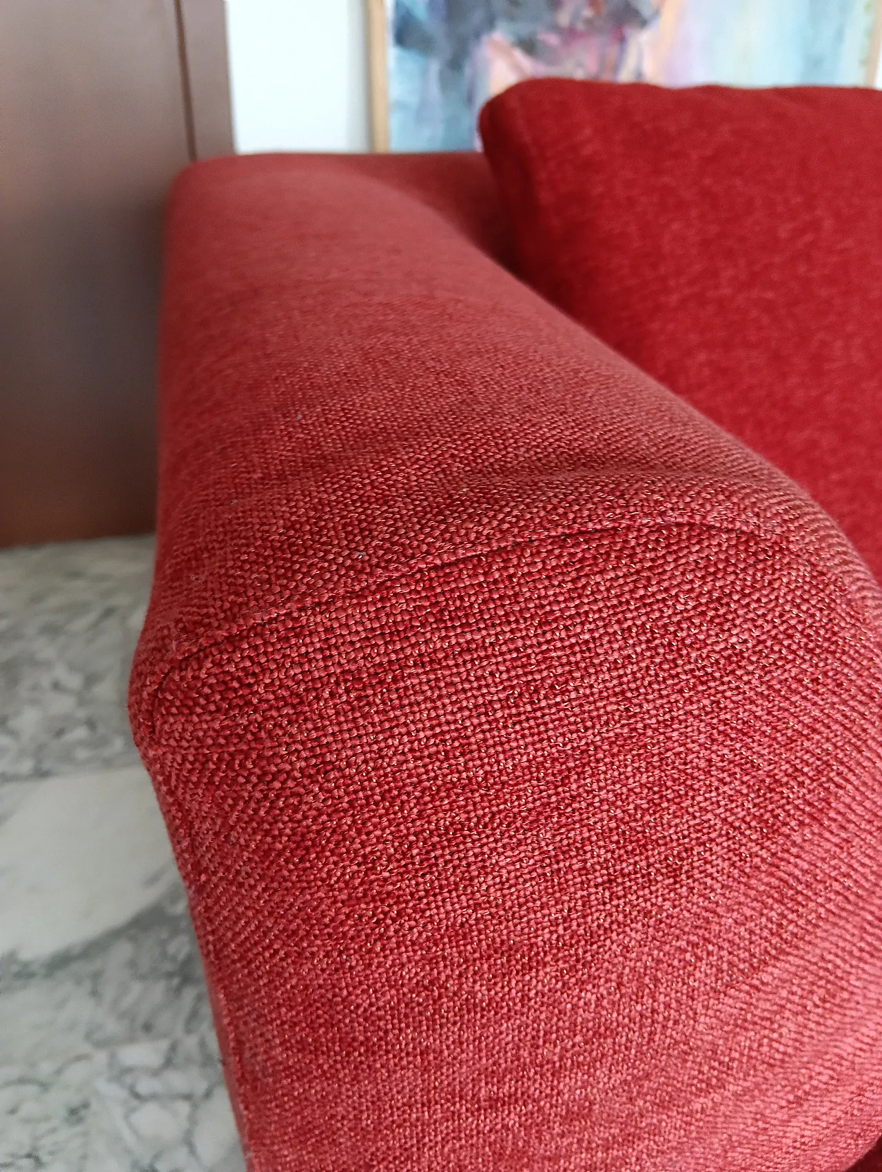 B&B ITALIA sofa SOLO 246 MAXALTO in red material cotton, 2000s 102