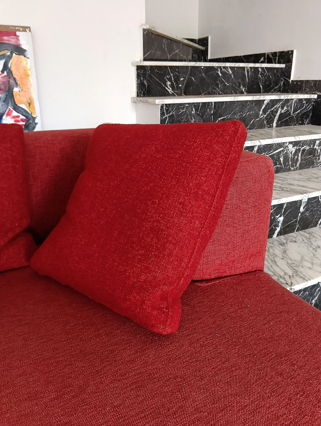 B&B ITALIA sofa SOLO 246 MAXALTO in red material cotton, 2000s 113