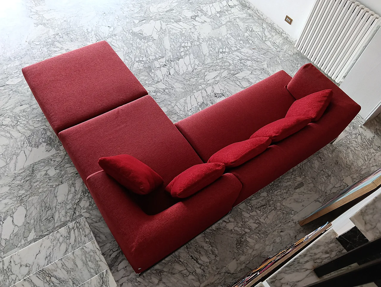 B&B ITALIA sofa SOLO 246 MAXALTO in red material cotton, 2000s 122