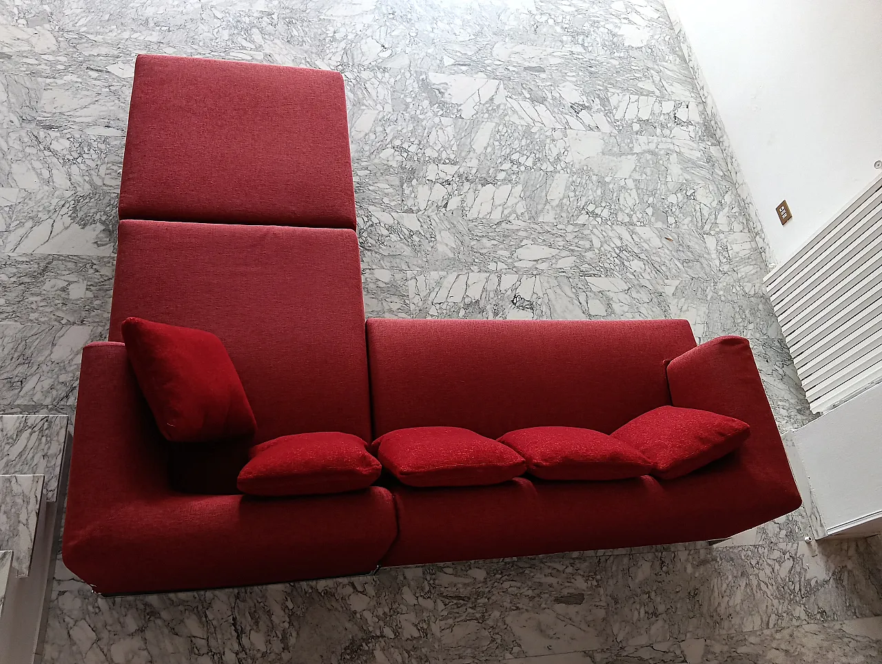 B&B ITALIA sofa SOLO 246 MAXALTO in red material cotton, 2000s 123