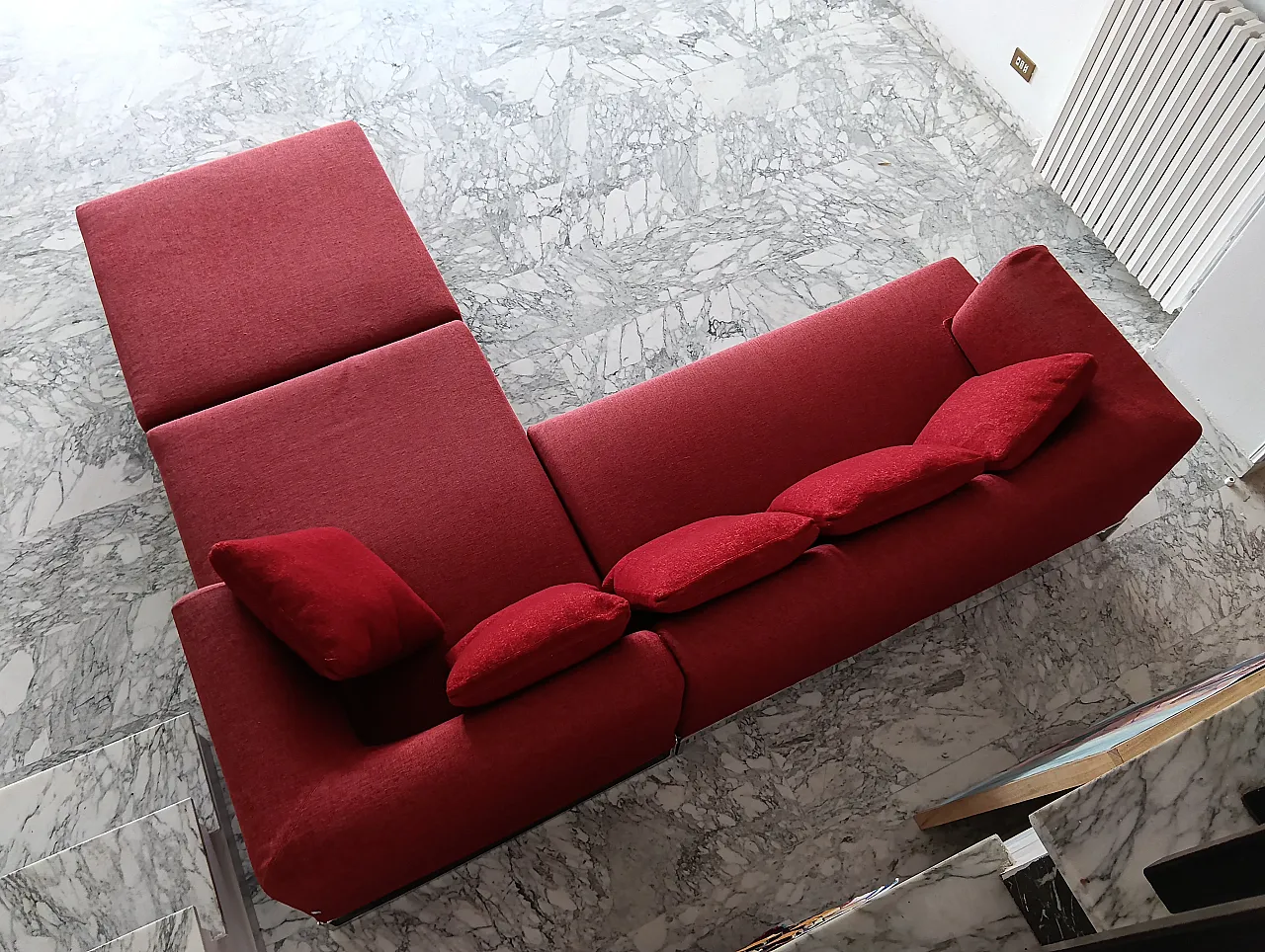 B&B ITALIA sofa SOLO 246 MAXALTO in red material cotton, 2000s 124