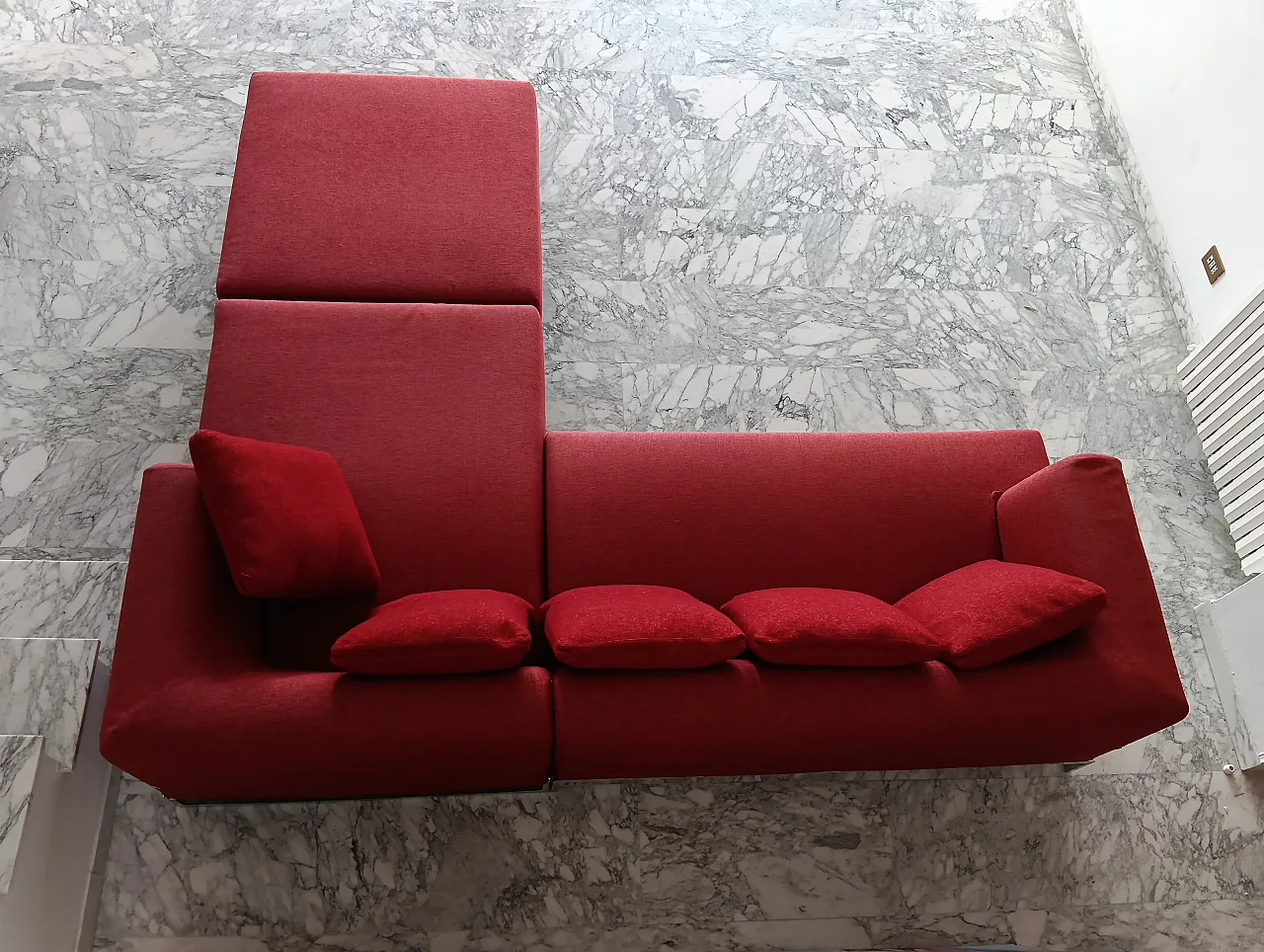 B&B ITALIA sofa SOLO 246 MAXALTO in red material cotton, 2000s 125