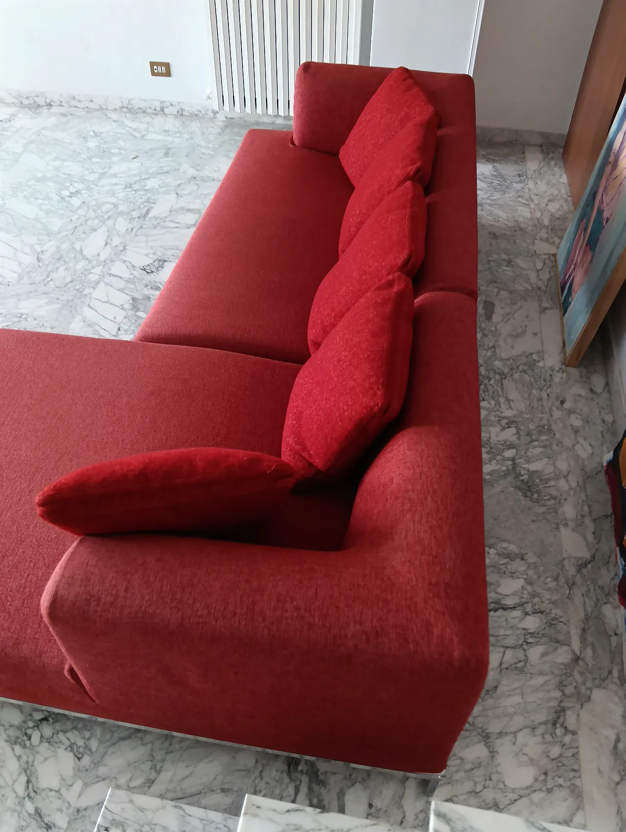 B&B ITALIA sofa SOLO 246 MAXALTO in red material cotton, 2000s 134