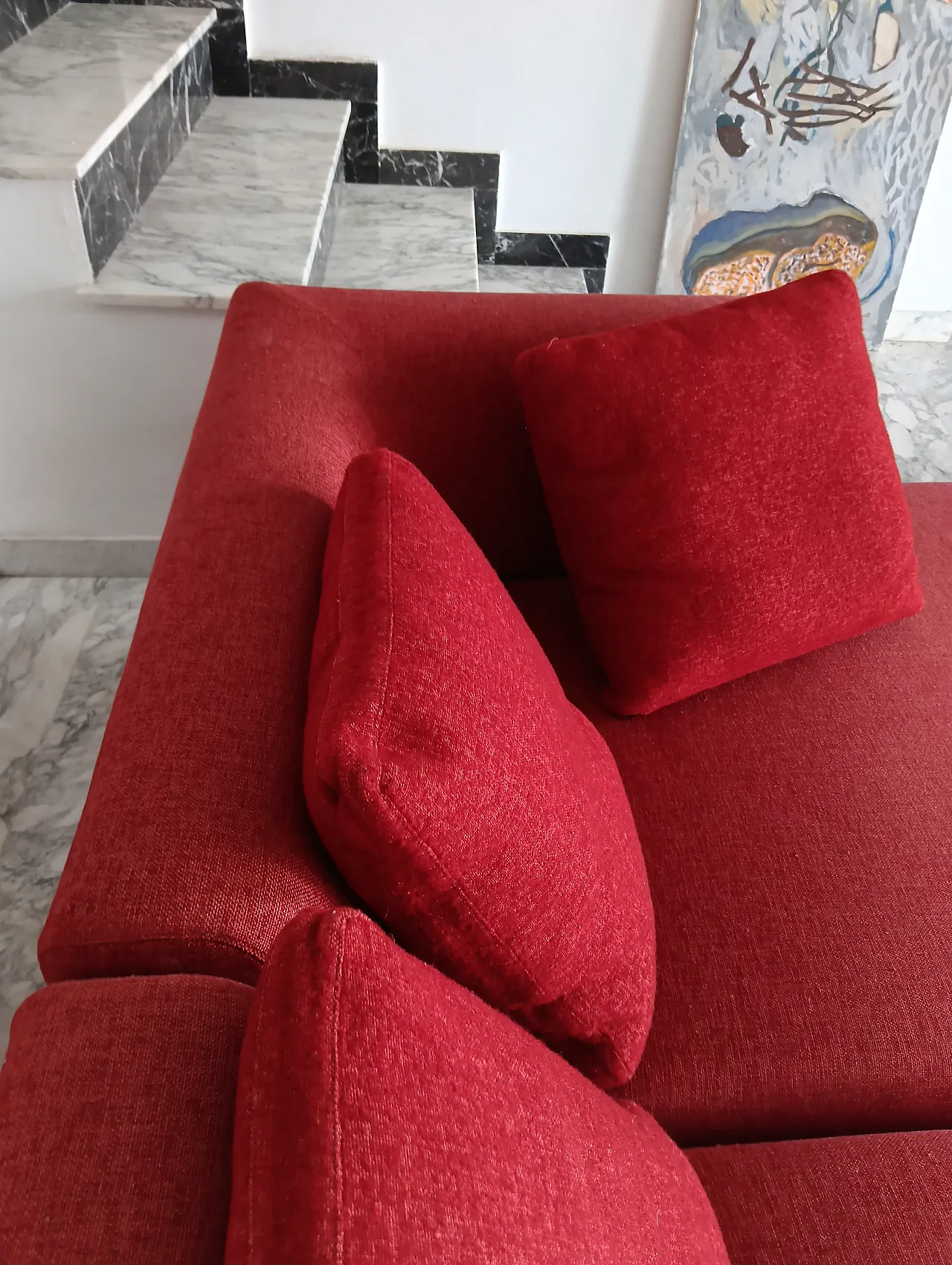 B&B ITALIA sofa SOLO 246 MAXALTO in red material cotton, 2000s 140