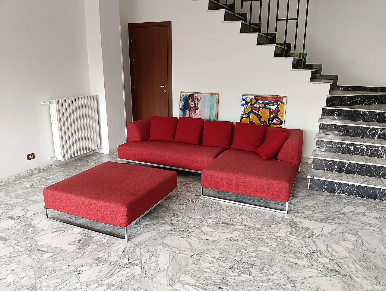 B&B ITALIA sofa SOLO 246 MAXALTO in red material cotton, 2000s 153