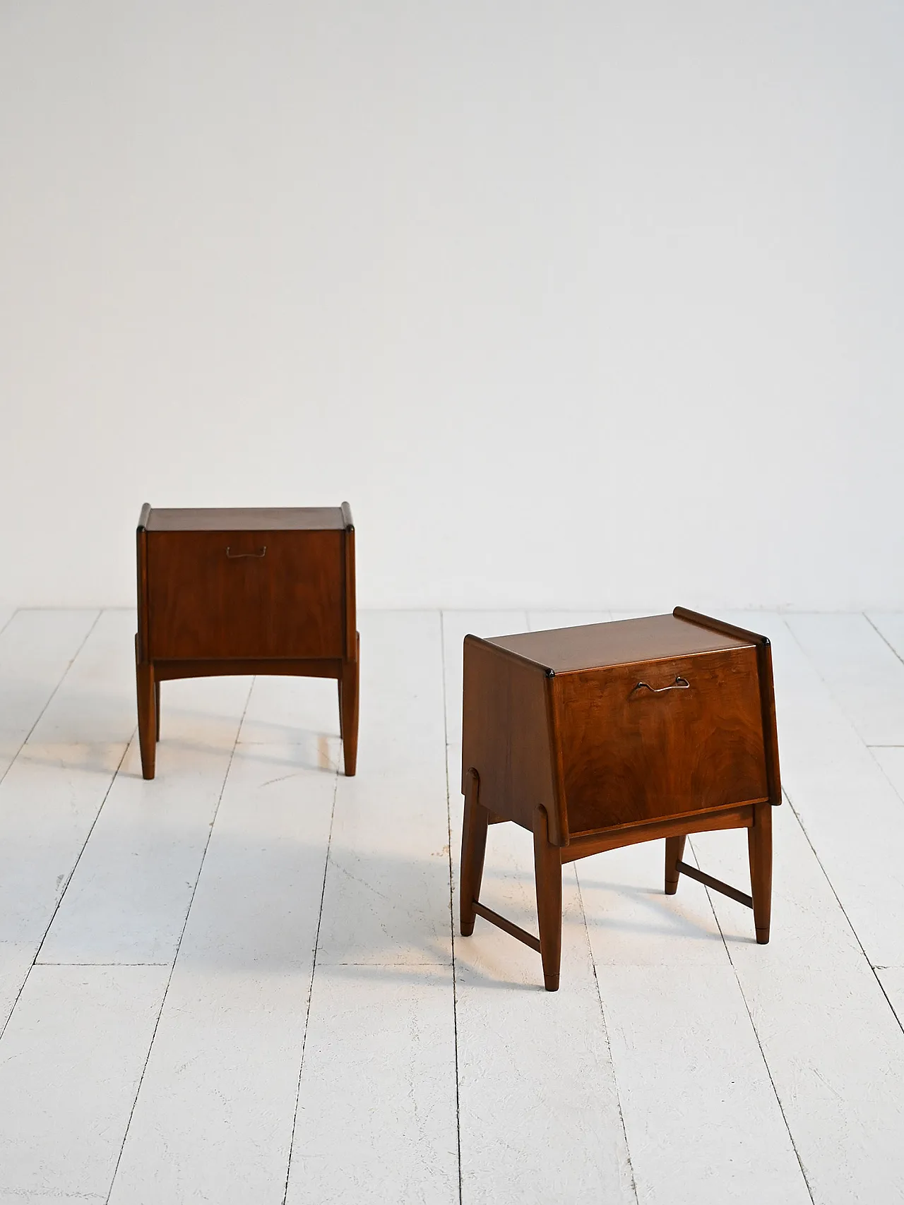 Pair of teak bedside tables by A. Che Laursen, Denmark 1950s 1