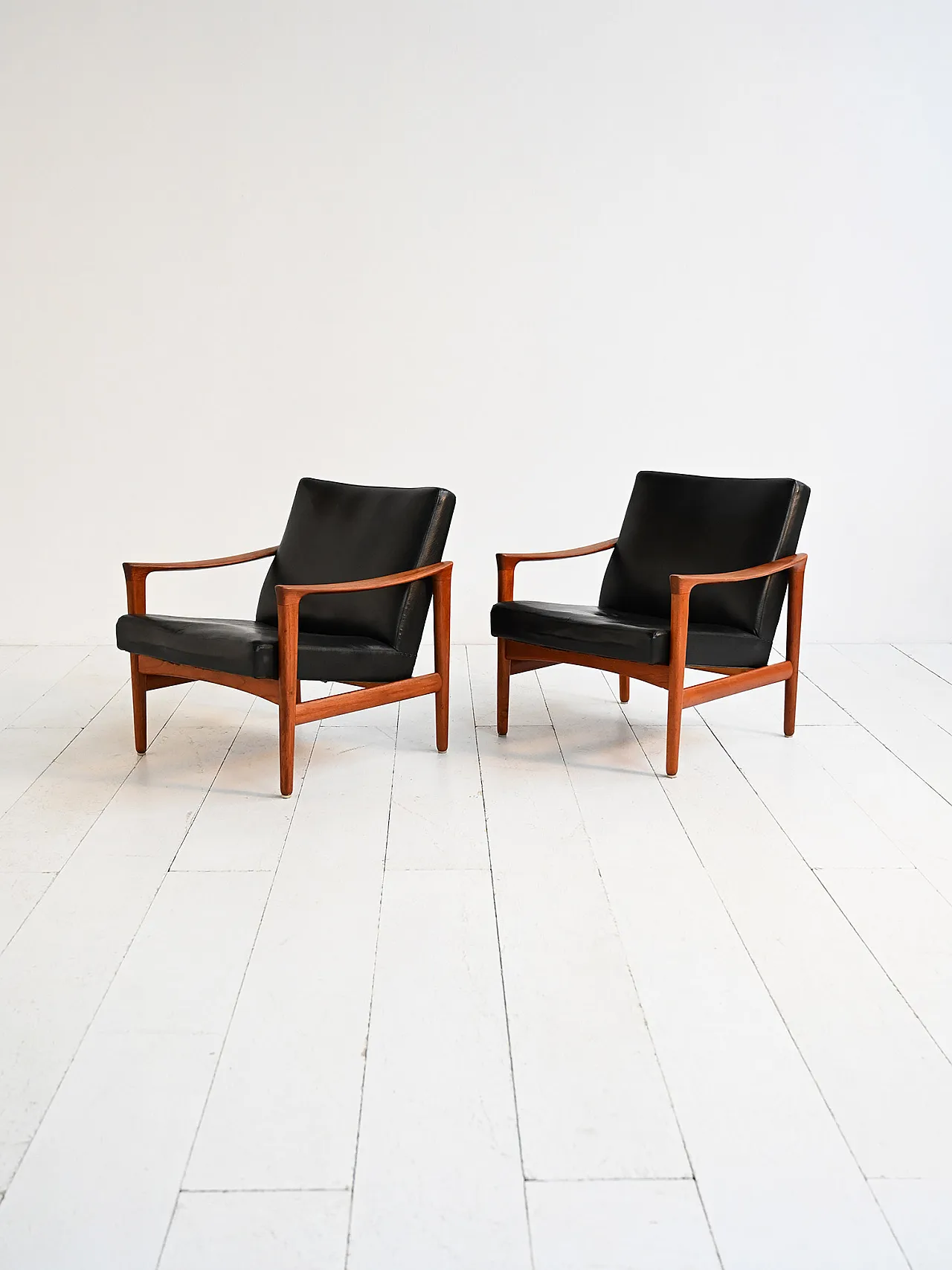 Pair of Oslo armchairs by Inge Andersson for Bröderna Anderssons, 60s 2