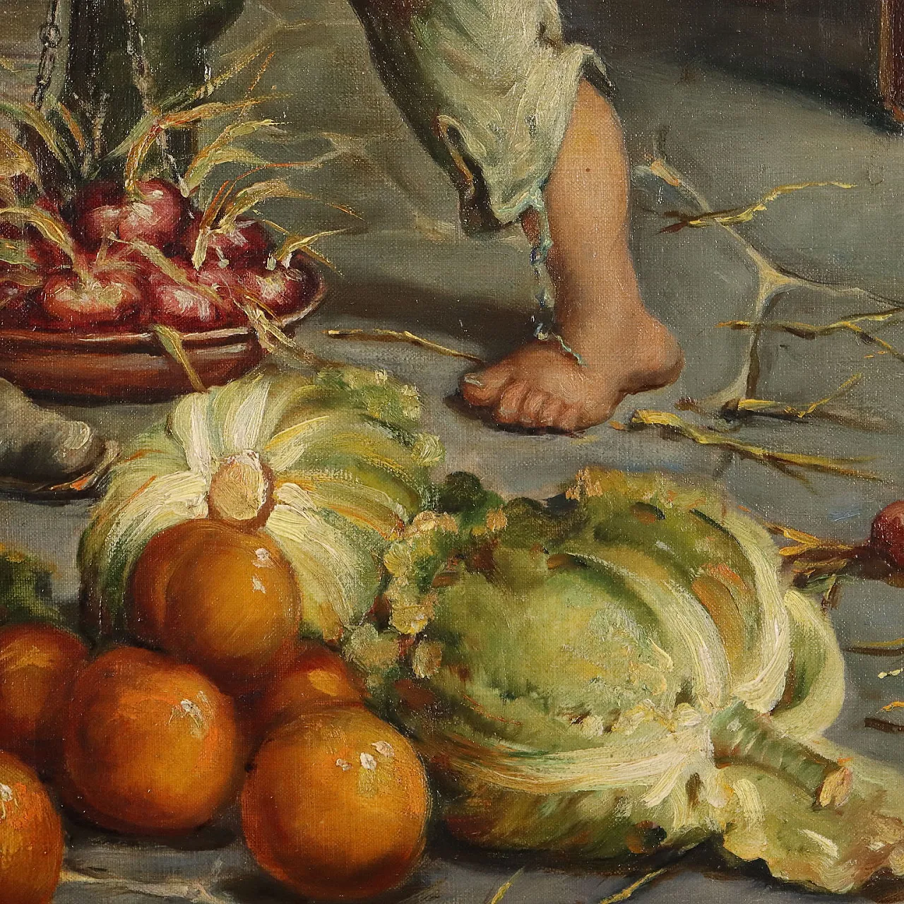 Painting by Adolfo Dumini, oil on canvas, 19th century 7