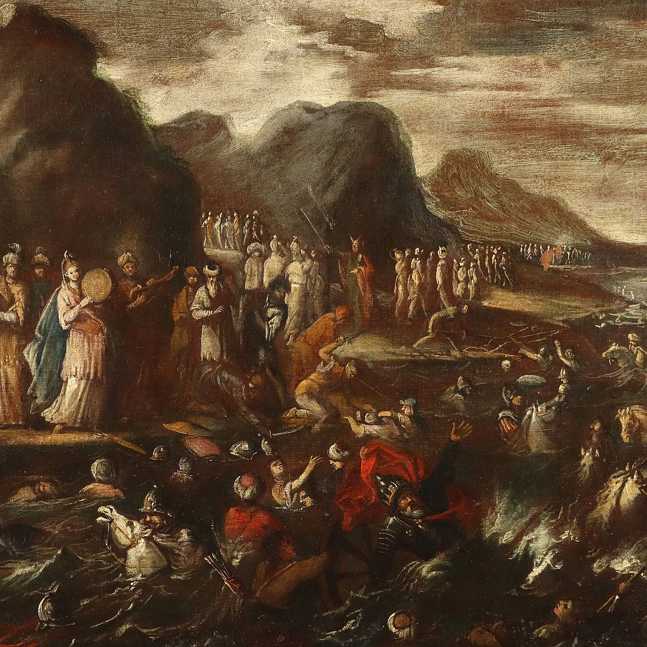 The Crossing of the Red Sea, oil on canvas, 17th century 3