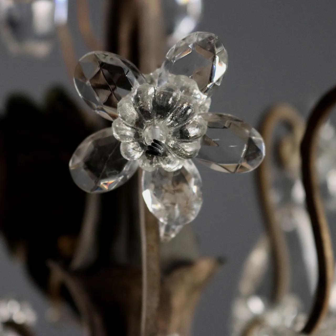 Lampadario in metallo e lamierino, '800 4