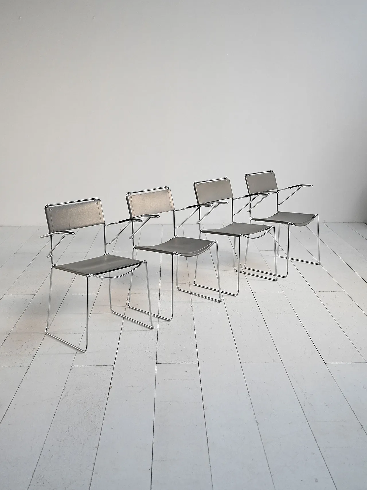 4 Spaghetti chairs by Giandomenico Belotti for Alias, 70s 2