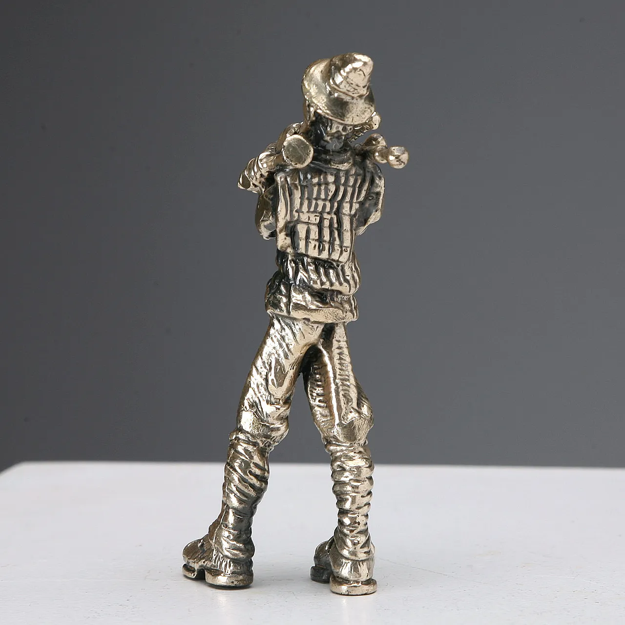 Silver bagpipe player manufacture Sorini Arezzo, 20th century 4