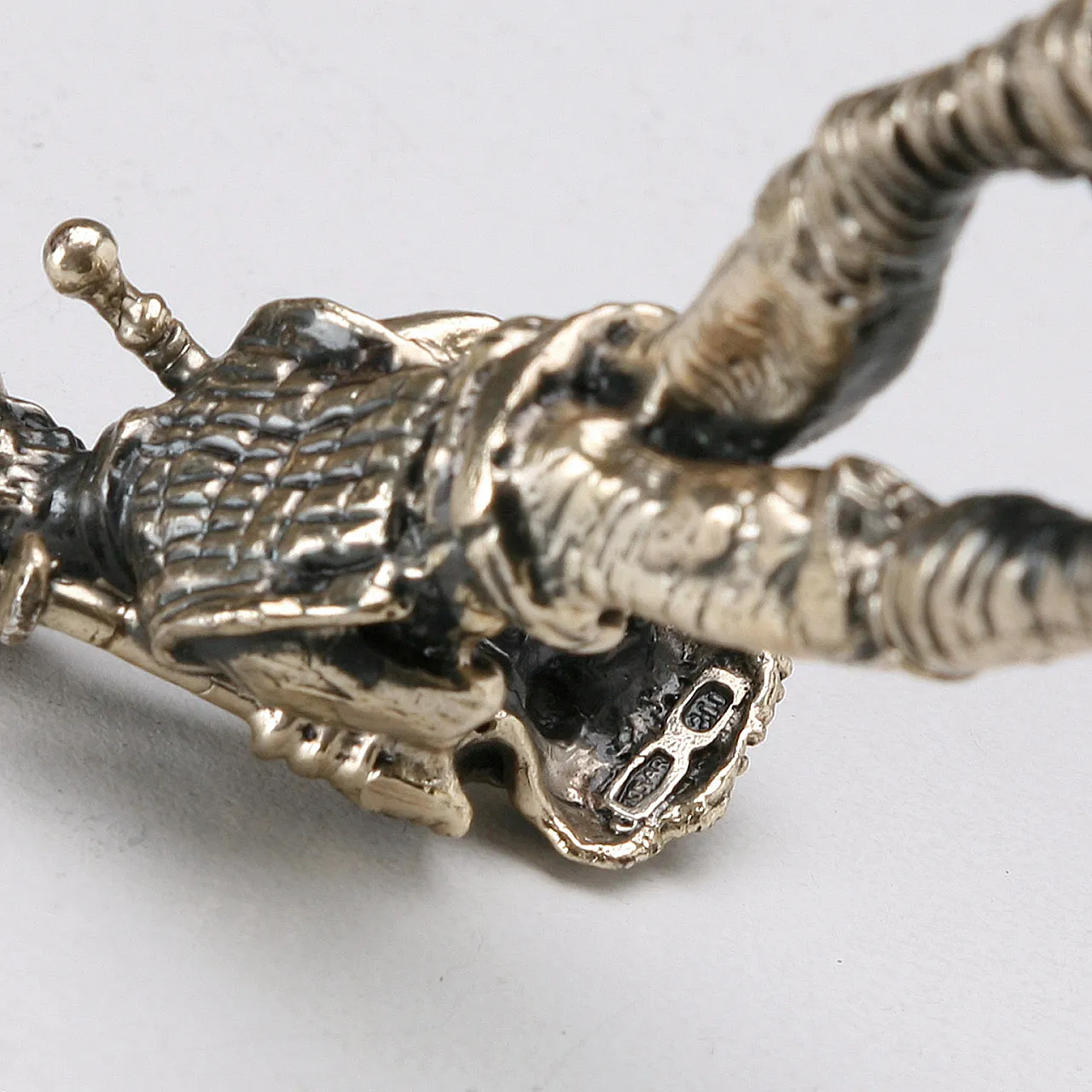 Silver bagpipe player manufacture Sorini Arezzo, 20th century 6