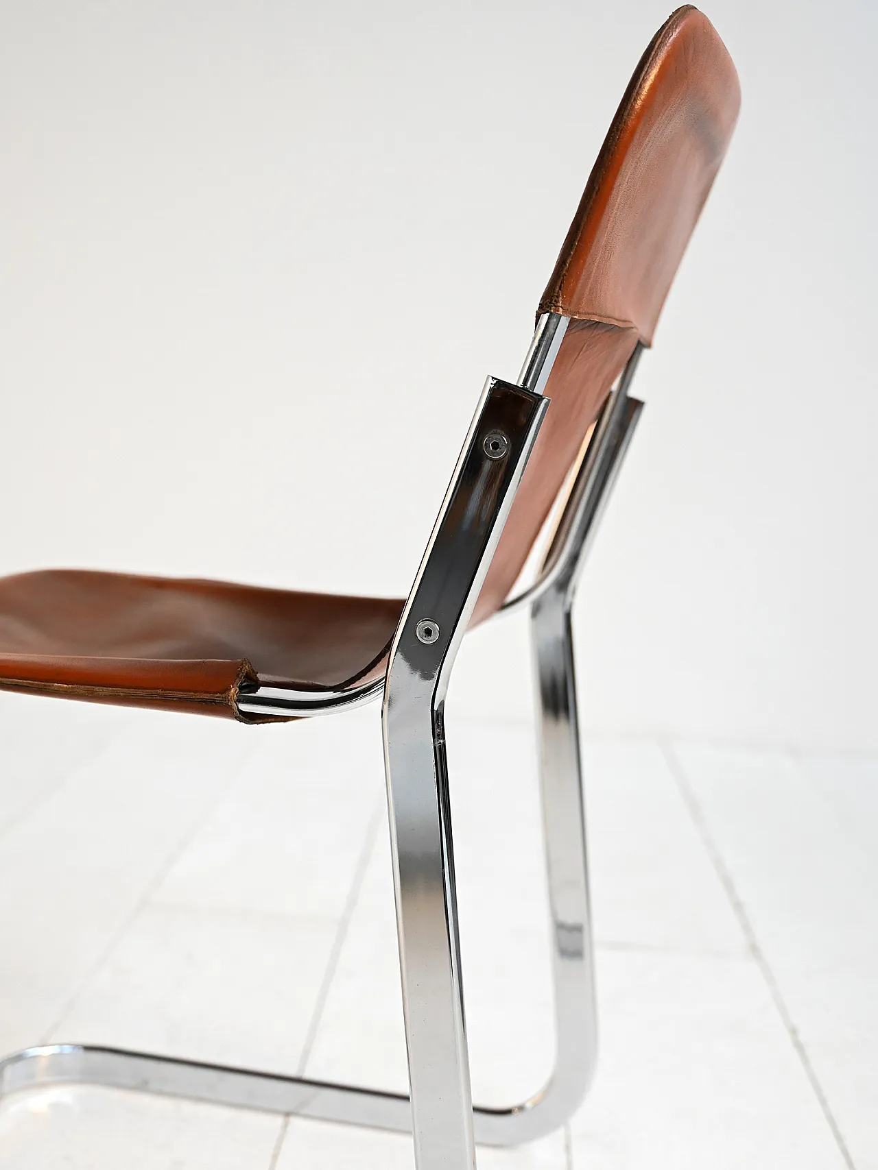 Pair of chairs in Willy Rizzo for Cidue style, 1970s 6