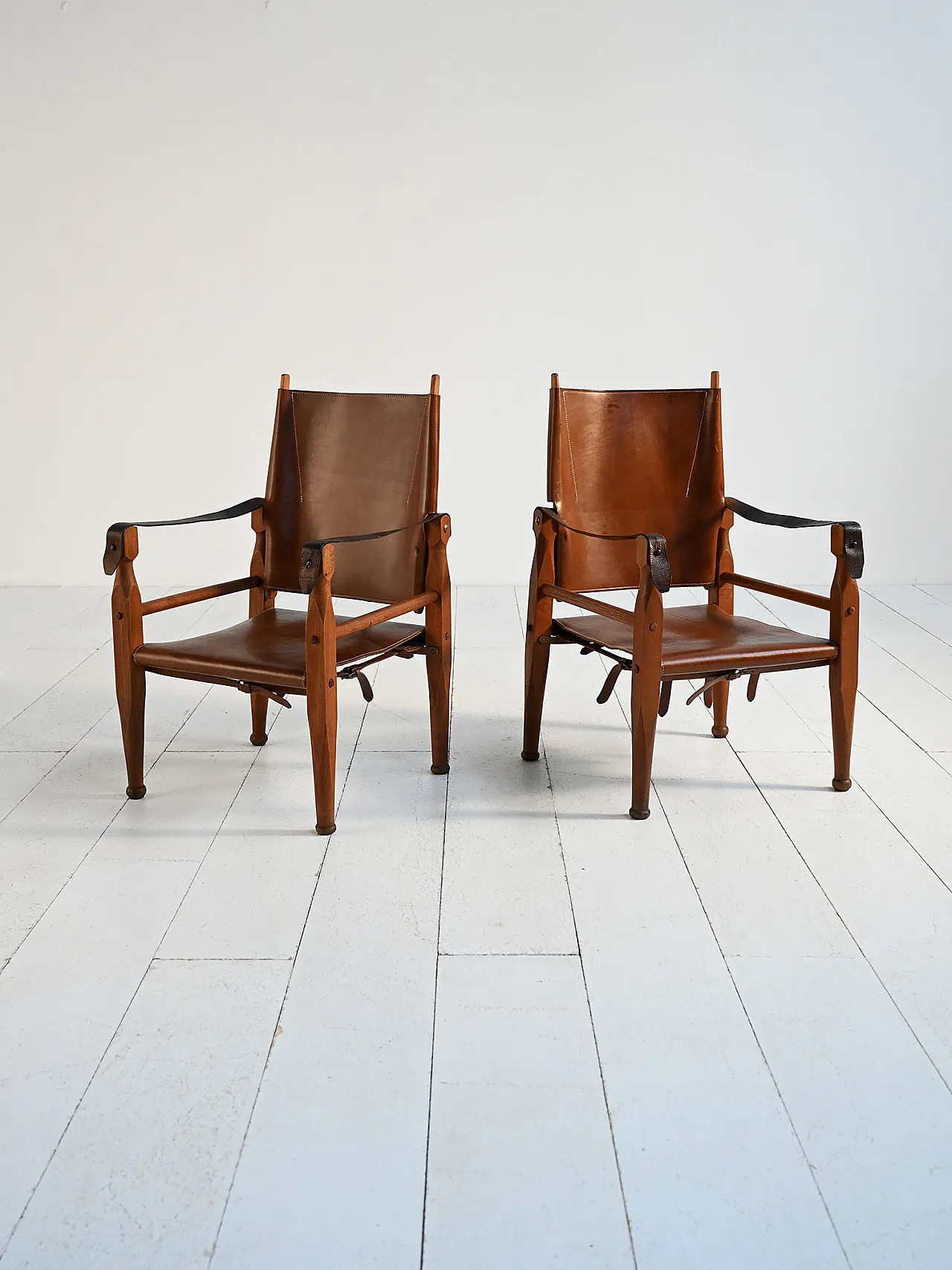 Pair of Safari chairs, 1950s 1