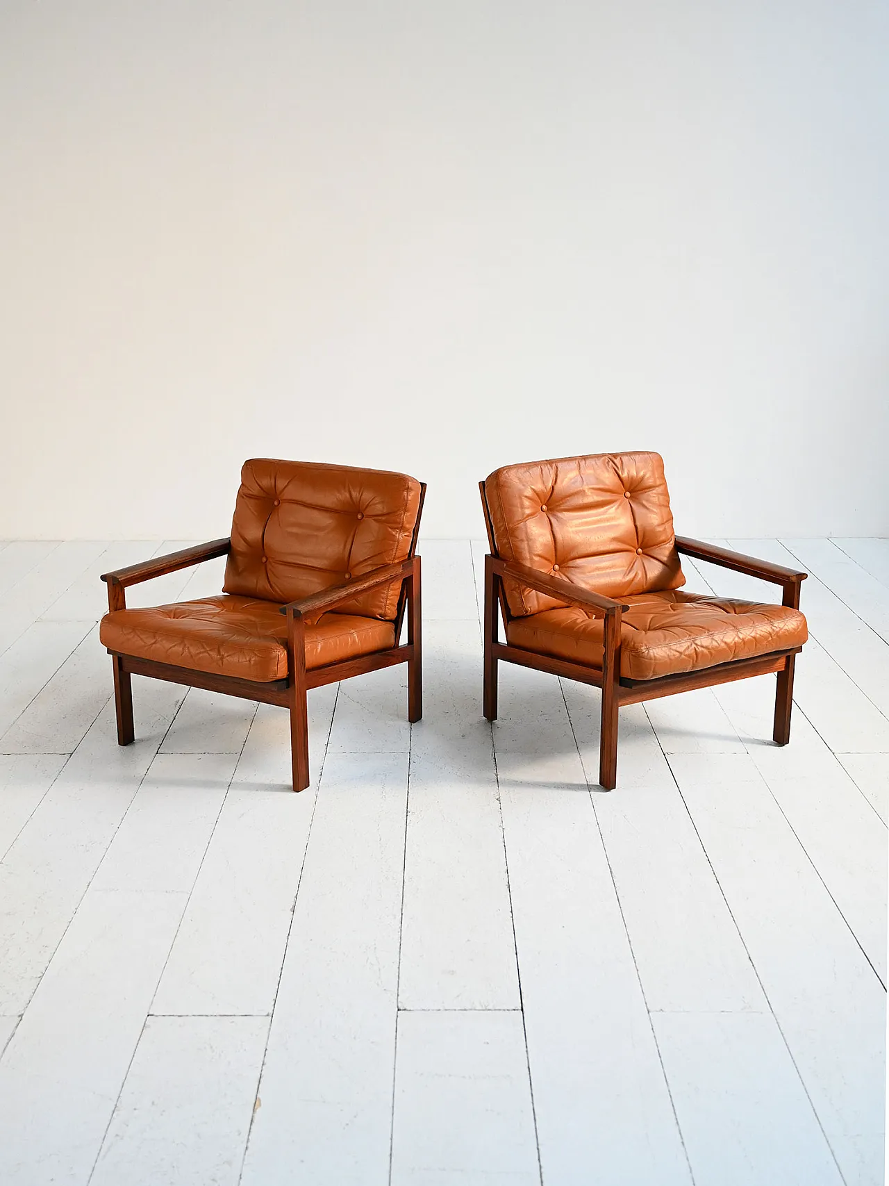 Capella armchairs Illum Wikkelsø Denmark, 1960s 1
