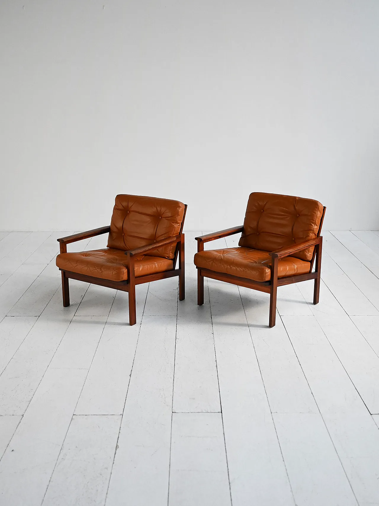 Capella armchairs Illum Wikkelsø Denmark, 1960s 3