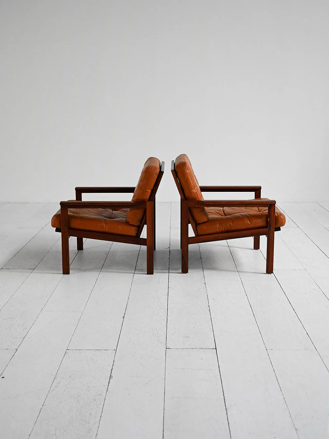 Capella armchairs Illum Wikkelsø Denmark, 1960s 4