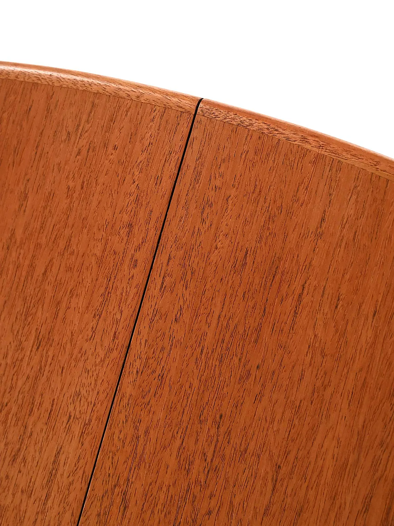 Round Swedish extendable teak table from the 1960s 4