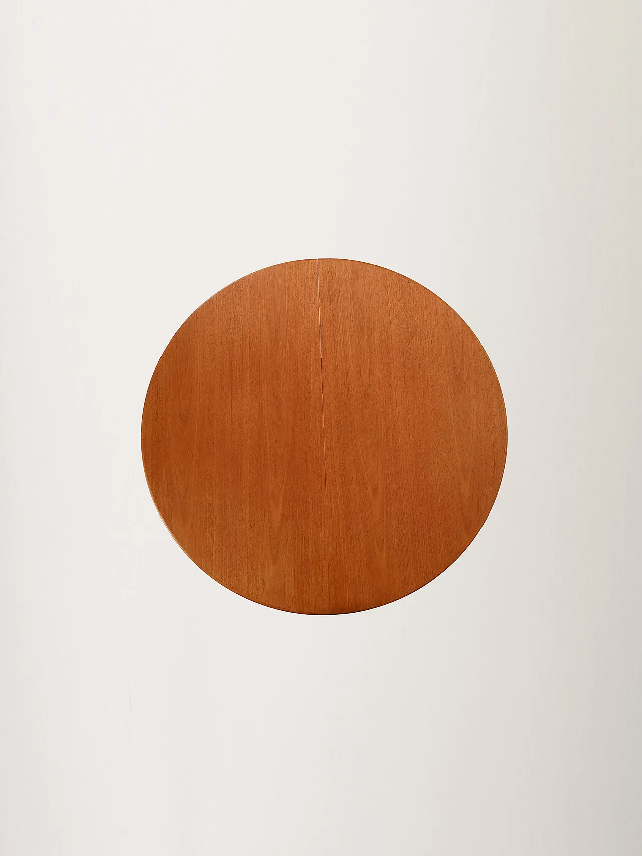 Round Swedish extendable teak table from the 1960s 7