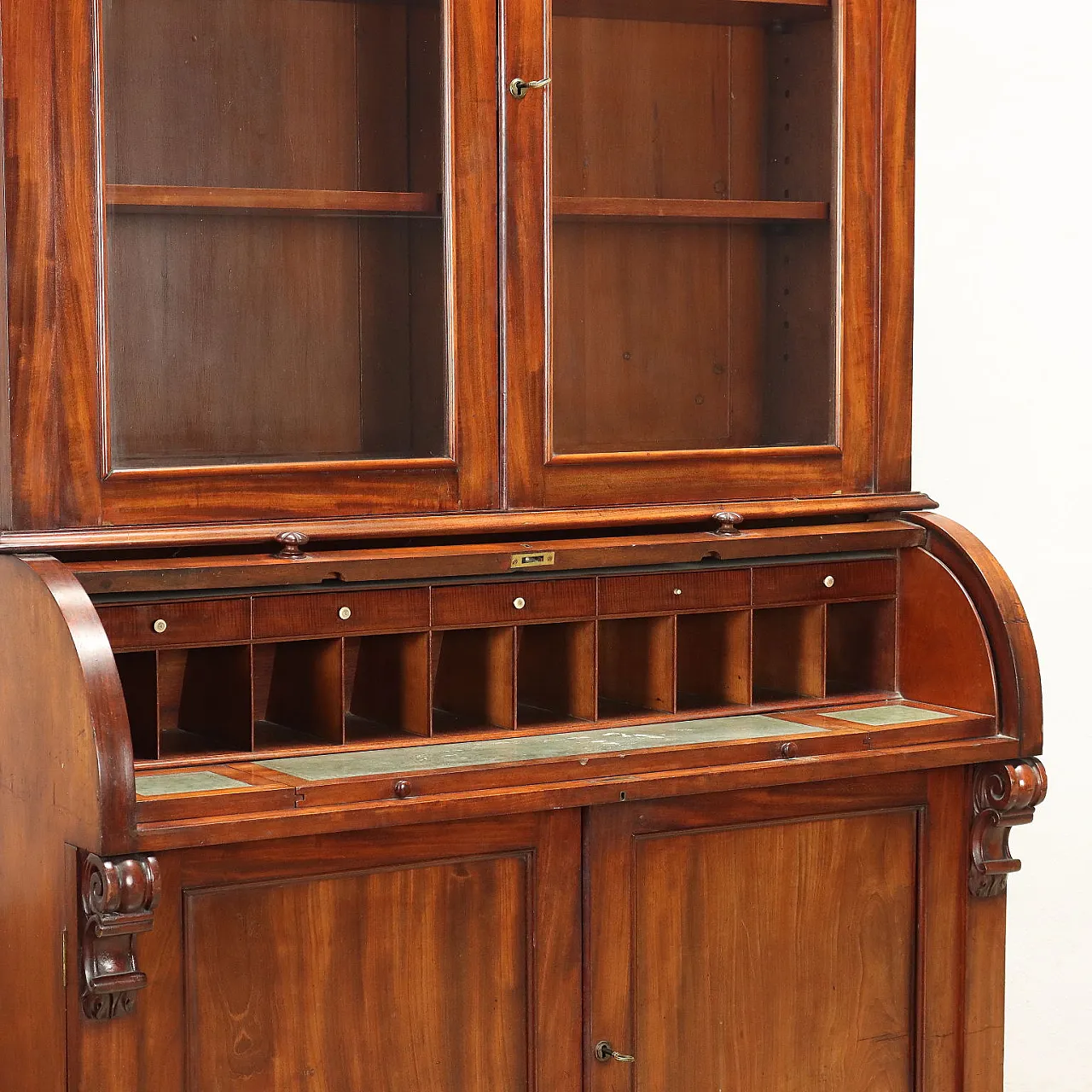 Credenza in mogano con anta a rullo, '800 8