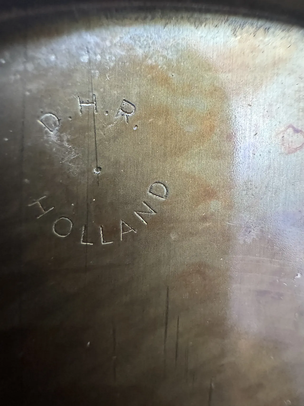 Pair of DHR Rotterdam candlesticks in brass and glass, 1930s 8