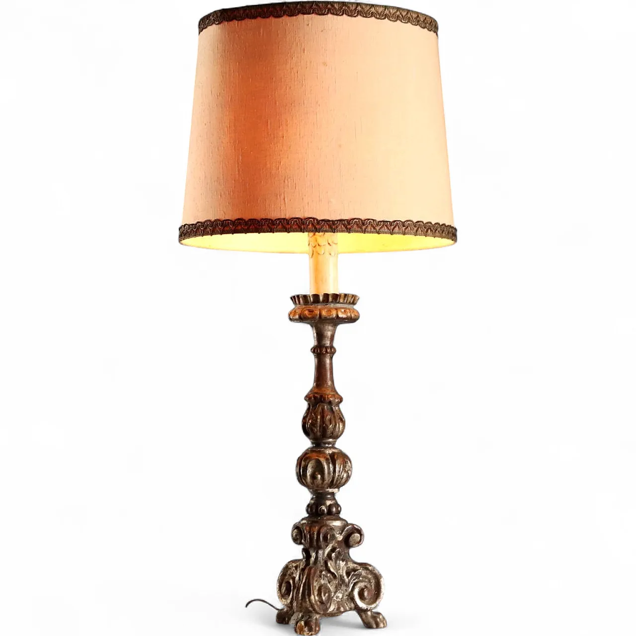 Carved wooden torch holder, 19th century 9