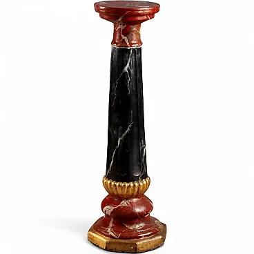 Cement column painted in faux marble, 20th century