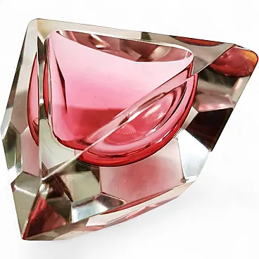 Triangular ashtray in Murano by Flavio Poli for Seguso, 1960s