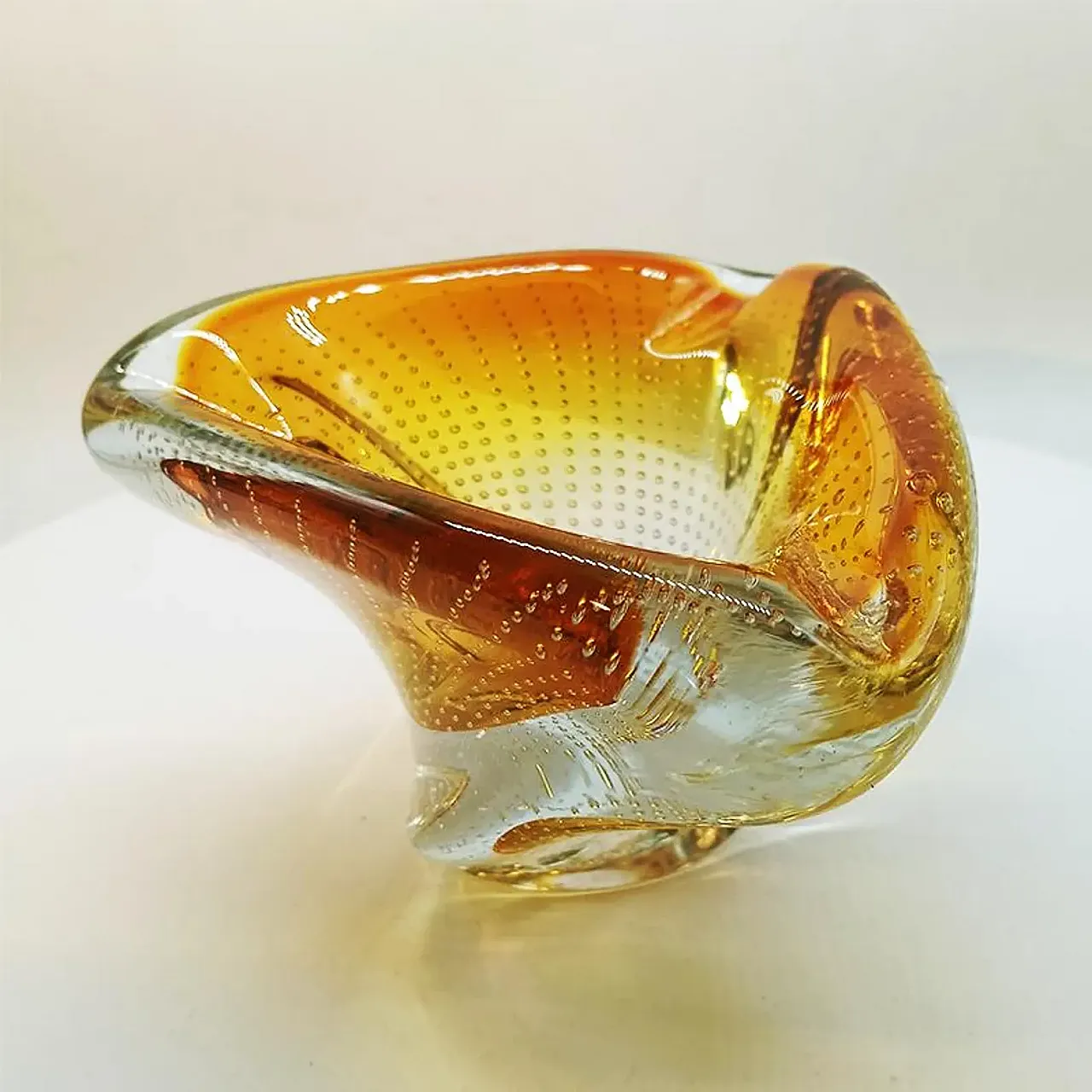 Centerpiece in Murano glass with air bubble, 1950s 2