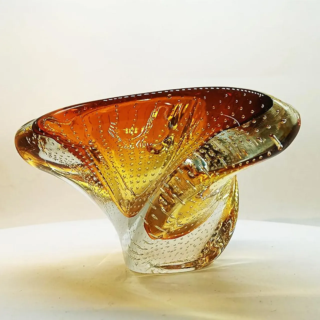 Centerpiece in Murano glass with air bubble, 1950s 6