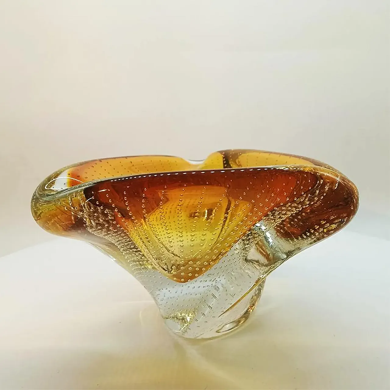 Centerpiece in Murano glass with air bubble, 1950s 7