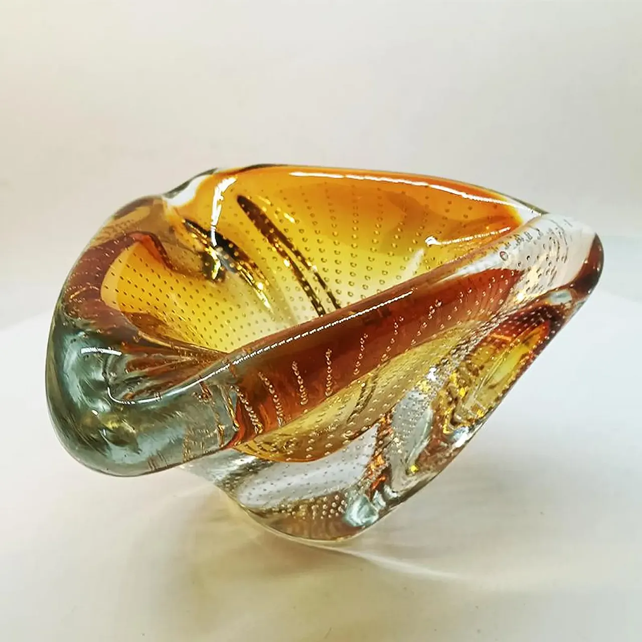 Centerpiece in Murano glass with air bubble, 1950s 8