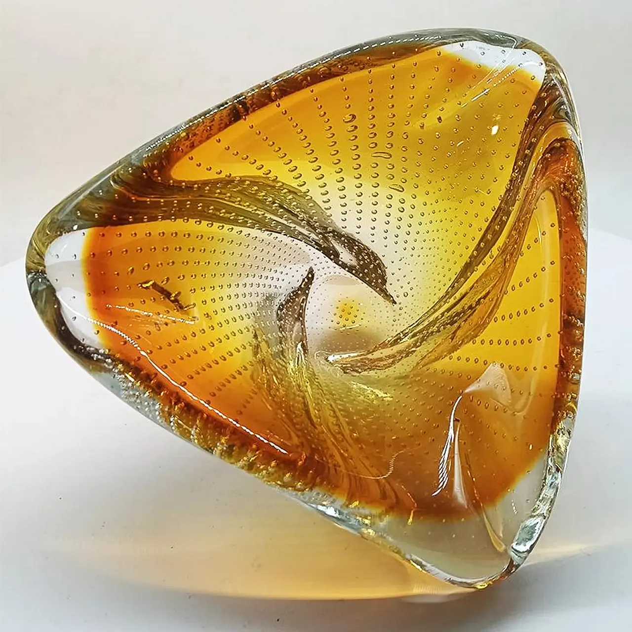 Centerpiece in Murano glass with air bubble, 1950s 10