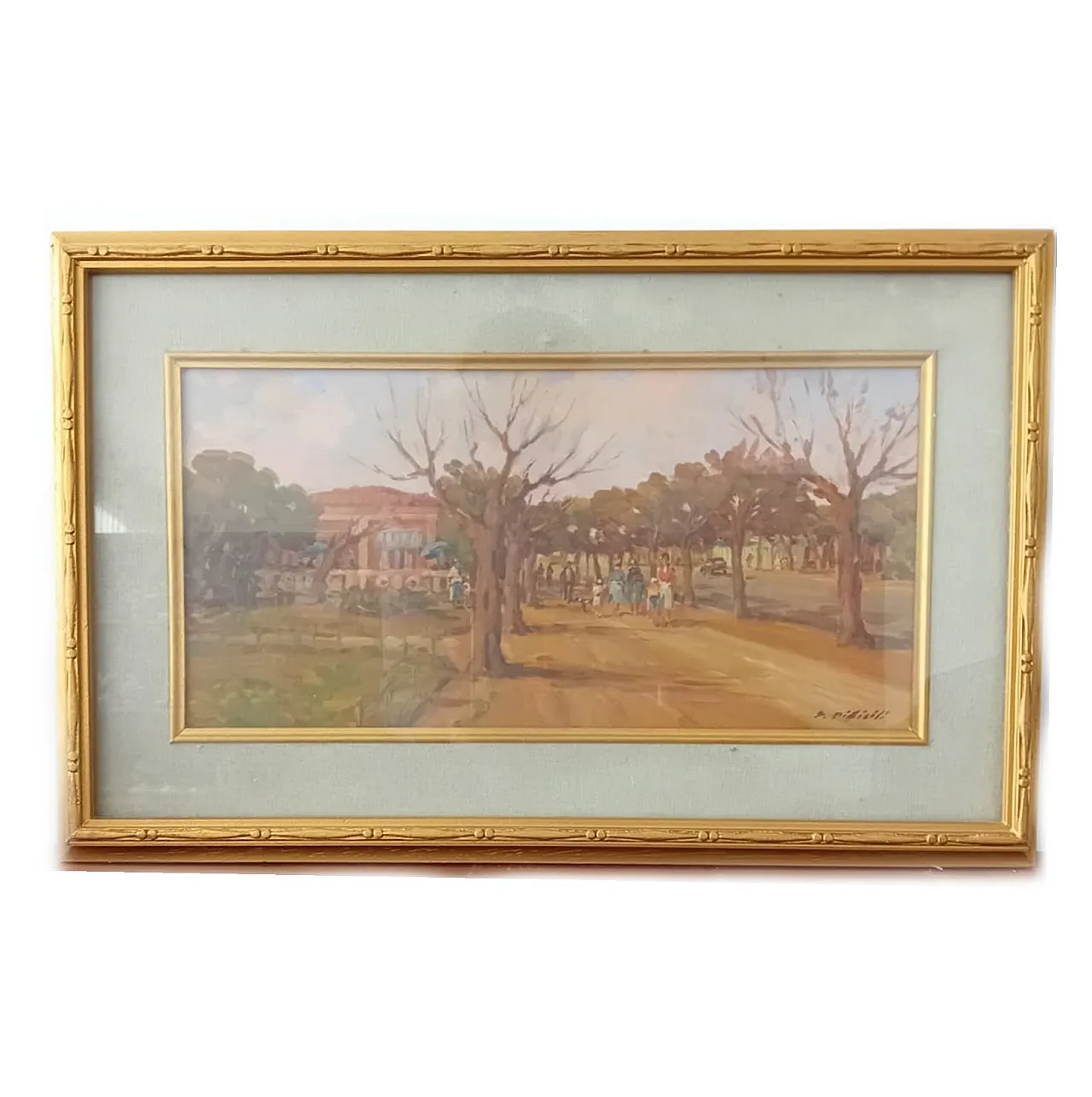 Dipinto di Sergio Difficili in cornice, anni '70 1